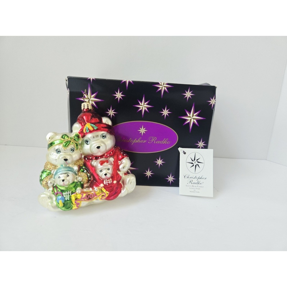 Christopher Radko Christmas‎ ornament Santabear Marshall Fields Santa Bear 2002